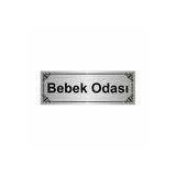 Özarslan Dizayn Bebek Odası 7x20 cm Gümüş Renk Metal Yönlendirme Levhası