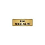 Özarslan Dizayn Bilgi Teknolojileri 5x20 cm Altın Renk Metal Yönlendirme Levhası