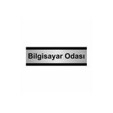 Özarslan Dizayn Bilgisayar Odası 10x20 cm Gümüş Renk Metal Yönlendirme Levhası