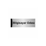 Özarslan Dizayn Bilgisayar Odası 5x20 cm Gümüş Renk Metal Yönlendirme Levhası