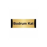 Özarslan Dizayn Bodrum Kat 10x20 cm Altın Renk Metal Yönlendirme Levhası