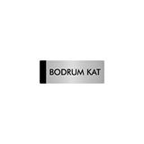 Özarslan Dizayn Bodrum Kat 5x20 cm Gümüş Renk Metal Yönlendirme Levhası