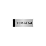 Özarslan Dizayn Bodrum Kat 7x20 cm Gümüş Renk Metal Yönlendirme Levhası