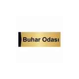Özarslan Dizayn Buhar Odası 10x20 cm Altın Renk Metal Yönlendirme Levhası