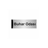 Özarslan Dizayn Buhar Odası 10x20 cm Gümüş Renk Metal Yönlendirme Levhası