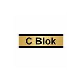 Özarslan Dizayn C Blok 5x20 cm Altın Renk Metal Yönlendirme Levhası