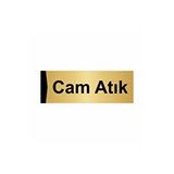 Özarslan Dizayn Cam Atık 7x20 cm Altın Renk Metal Yönlendirme Levhası