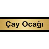 Özarslan Dizayn Çay Ocağı 10 x 20 cm Metal Yönlendirme Levhası - Altın