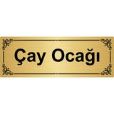 Özarslan Dizayn Çay Ocağı 7 x 20 cm Altın Renk Metal Yönlendirme Levhası