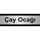 Özarslan Dizayn Çay Ocağı 7 x 20 cm Metal Yönlendirme Levhası - Gümüş