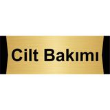 Özarslan Dizayn Cilt Bakımı 5x20 cm Altın Renk Metal Yönlendirme Levhası