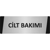 Özarslan Dizayn Cilt Bakımı Metal Uyarı Levhası 10X20 cm Gümüş Renk