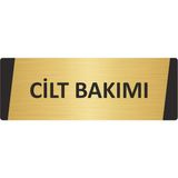 Özarslan Dizayn Cilt Bakımı Metal Uyarı Levhası 5X20 cm Altın Renk