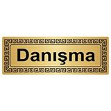 Özarslan Dizayn Danışma 10x20 cm Altın Renk Metal Yönlendirme Levhası