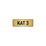 Özarslan Dizayn Departman Kapı İsimliği 3. Kat 5x20 cm Altın Renk Metal Yönlendirme Levhası