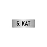 Özarslan Dizayn Departman Kapı İsimliği 5. Kat 7x20 cm Gümüş Renk Metal Yönlendirme Levhası