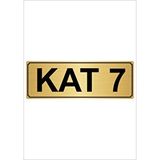 Özarslan Dizayn Departman Kapı İsimliği 7. Kat 10x20 cm Altın Renk Metal Yönlendirme Levhası