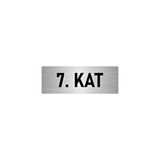 Özarslan Dizayn Departman Kapı İsimliği 7. Kat 5x20 cm Gümüş Renk Metal Yönlendirme Levhası