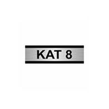 Özarslan Dizayn Departman Kapı İsimliği 8. Kat 7x20 cm Gümüş Renk Metal Yönlendirme Levhası
