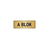 Özarslan Dizayn Departman Kapı İsimliği A Blok 5x20 cm Altın Renk Metal Yönlendirme Levhası