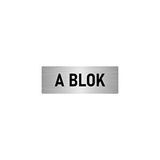 Özarslan Dizayn Departman Kapı İsimliği A Blok 5x20 cm Gümüş Renk Metal Yönlendirme Levhası