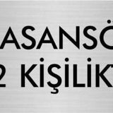 Özarslan Dizayn Departman Kapı İsimliği Asansör 2 Kişiliktir 10x20 cm Gümüş Renk Metal Yönlendirme Levhası