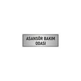 Özarslan Dizayn Departman Kapı İsimliği Asansör Bakım Odası 10x20 cm Gümüş Renk Metal Yönlendirme Levhası