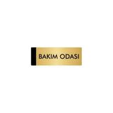 Özarslan Dizayn Departman Kapı İsimliği Asansör Bakım Odası 7x20 cm Altın Renk Metal Yönlendirme Levhası