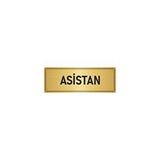 Özarslan Dizayn Departman Kapı İsimliği Asistan 10x20 cm Altın Renk Metal Yönlendirme Levhası