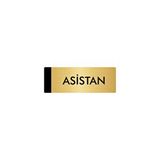 Özarslan Dizayn Departman Kapı İsimliği Asistan 7x20 cm Altın Renk Metal Yönlendirme Levhası