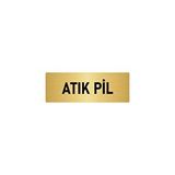 Özarslan Dizayn Departman Kapı İsimliği Atık Pil 5x20 cm Altın Renk Metal Yönlendirme Levhası