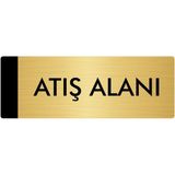 Özarslan Dizayn Departman Kapı İsimliği Atış Alanı 10x20 cm Altın Renk Metal Yönlendirme Levhası