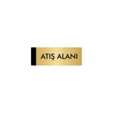 Özarslan Dizayn Departman Kapı İsimliği Atış Alanı 5x20 cm Altın Renk Metal Yönlendirme Levhası