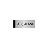 Özarslan Dizayn Departman Kapı İsimliği Atış Alanı 5x20 cm Gümüş Renk Metal Yönlendirme Levhası