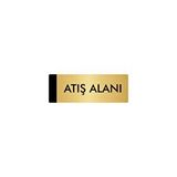 Özarslan Dizayn Departman Kapı İsimliği Atış Alanı 7x20 cm Altın Renk Metal Yönlendirme Levhası
