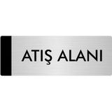 Özarslan Dizayn Departman Kapı İsimliği Atış Alanı 7x20 cm Gümüş Renk Metal Yönlendirme Levhası