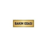 Özarslan Dizayn Departman Kapı İsimliği Bakım Odası 10x20 cm Altın Renk Metal Yönlendirme Levhası