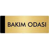Özarslan Dizayn Departman Kapı İsimliği Bakım Odası 5x20 cm Altın Renk Metal Yönlendirme Levhası