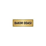 Özarslan Dizayn Departman Kapı İsimliği Bakım Odası 7x20 cm Altın Renk Metal Yönlendirme Levhası