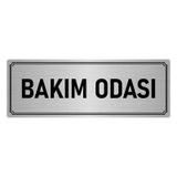Özarslan Dizayn Departman Kapı İsimliği Bakım Odası 7x20 cm Gümüş Renk Metal Yönlendirme Levhası