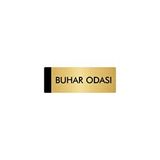Özarslan Dizayn Departman Kapı İsimliği Buhar Odası 7x20 cm Altın Renk Metal Yönlendirme Levhası