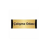 Özarslan Dizayn Departman Kapı İsimliği Çalışma Odası 10x20 cm Altın Renk Metal Yönlendirme Levhası