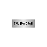 Özarslan Dizayn Departman Kapı İsimliği Çalışma Odası 10x20 cm Gümüş Renk Metal Yönlendirme Levhası