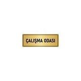 Özarslan Dizayn Departman Kapı İsimliği Çalışma Odası 7x20 cm Altın Renk Metal Yönlendirme Levhası