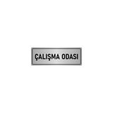 Özarslan Dizayn Departman Kapı İsimliği Çalışma Odası 7x20 cm Gümüş Renk Metal Yönlendirme Levhası