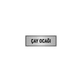 Özarslan Dizayn Departman Kapı İsimliği Çay Ocağı 5x20 cm Gümüş Renk Metal Yönlendirme Levhası