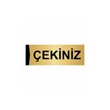 Özarslan Dizayn Departman Kapı İsimliği Çekiniz 10x20 cm Altın Renk Metal Yönlendirme Levhası