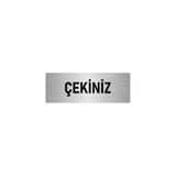 Özarslan Dizayn Departman Kapı İsimliği Çekiniz 5x20 cm Gümüş Renk Metal Yönlendirme Levhası