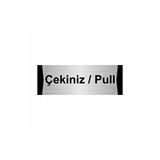 Özarslan Dizayn Departman Kapı İsimliği Çekiniz/pull 10x20 cm Gümüş Renk Metal Yönlendirme Levhası