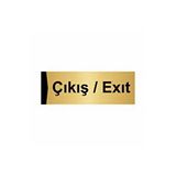 Özarslan Dizayn Departman Kapı İsimliği Çıkış/exıt 5x20 cm Altın Renk Metal Yönlendirme Levhası